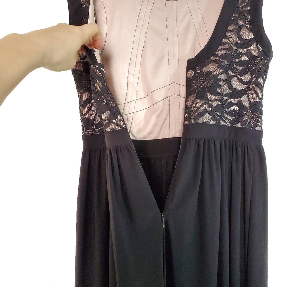 R&M Richards | Lace Bodice Sparkle Cocktail Dress - Picture 6 of 8
